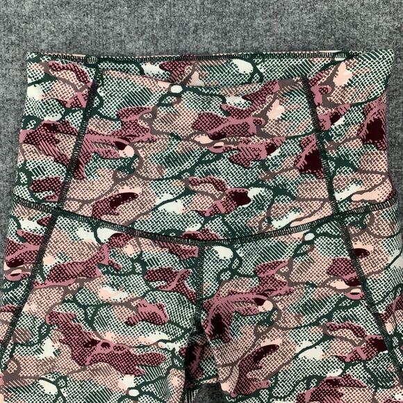 Zella Legging Womens S Small Camouflage Cropped Mid Rise Stretch Mesh Panel Hem - Picture 3 of 13
